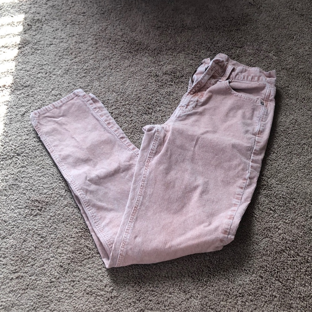 blush corduroy mom jeans